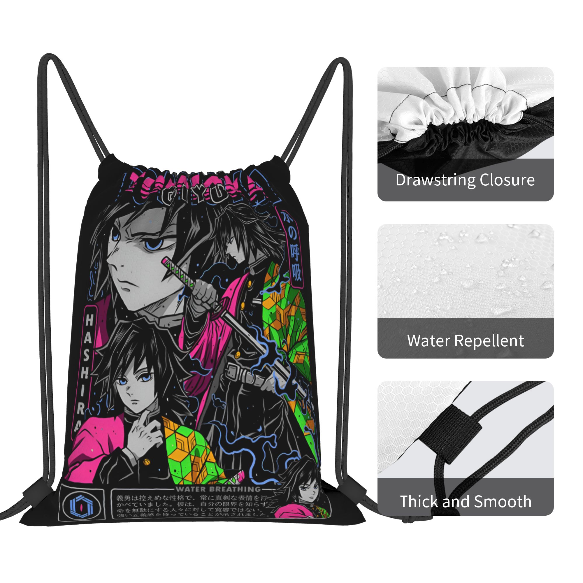 Özel Demon Slayers İpli Çanta  - Drawstring Gym Bag incelemesi ve fiyatı
